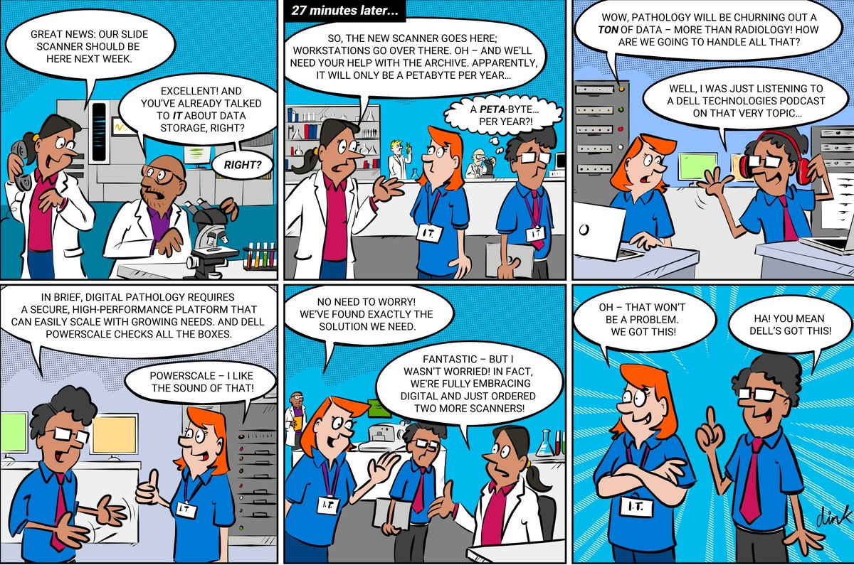 DurukanAtDell's tweet photo. #DellTech #PowerScale has you covered when it comes to your #DitgitalPathology data storage needs. 💊 🩺 

Read our quick comic below, &amp; watch our on-demand webinar to learn more! https://t.co/si0sUTPId6

#Iwork4Dell https://t.co/7r6S96TeUJ