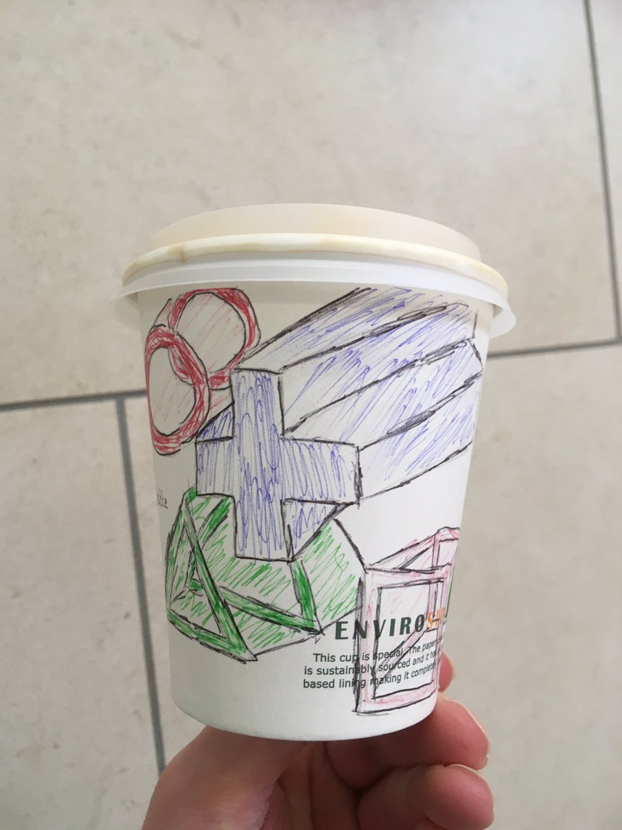 LegendHeroBen's tweet photo. Doodle drawing is some 3D effects took a trip to the Farrell Centre yesterday and had some ideadafter seeing an exhibition #coffeecupart #doodledrawing #PlayStation #3Deffects #supportlocal #newcastleupontyne https://t.co/ojyx33b4di