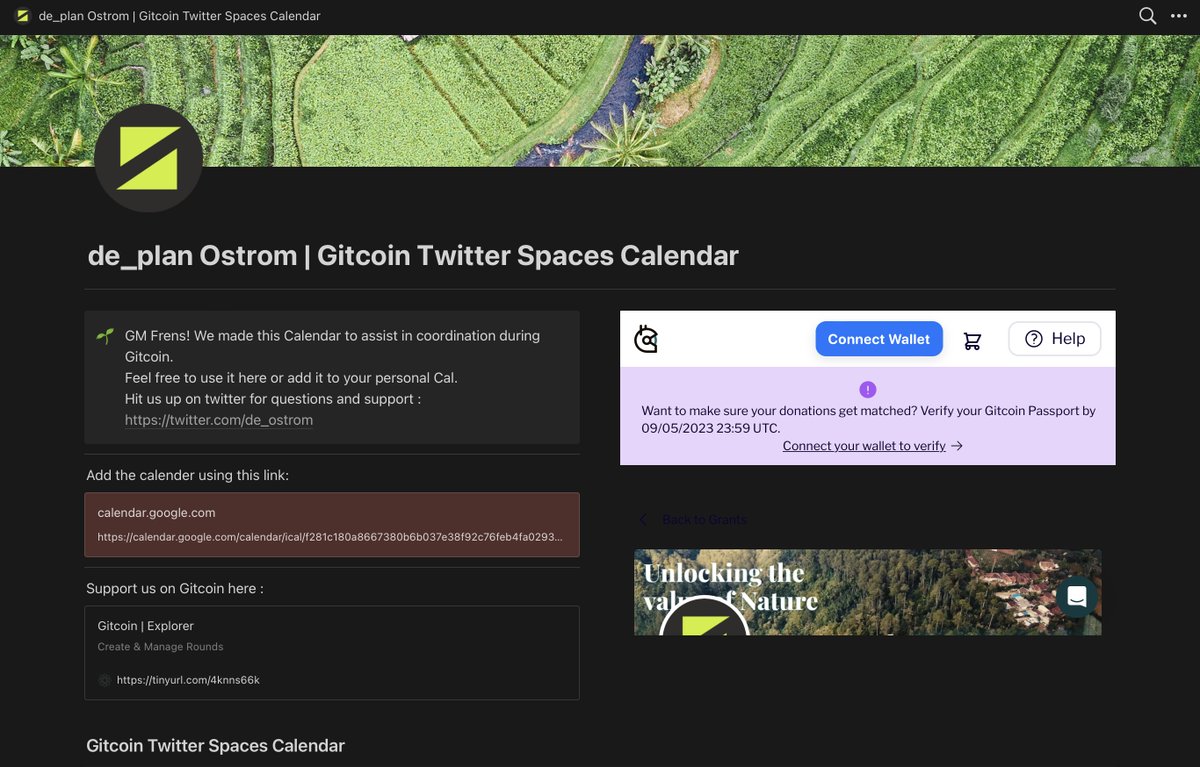 Greetings #gitcoin participants 💚

Dedicated page to use our public good for all the #GitcoinBeta Twitter spaces auto added to your calendar : tinyurl.com/ostromcal

#ostrom Gitcoin Grant link: tinyurl.com/4knns66k