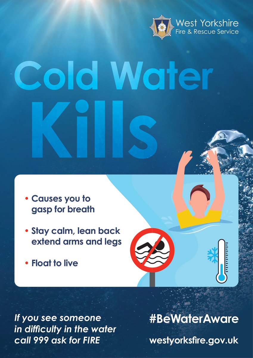 bingleygrammar's tweet photo. With the warmer weather arriving we want to highlight our #BeWaterAware campaign. There are many hidden dangers, when entering canals, rivers, and reservoirs, that have tragically taken lives. 
Please #BeWaterAware (#BeWaterAware Week 24th – 30th April) https://t.co/icnnkFFaPK