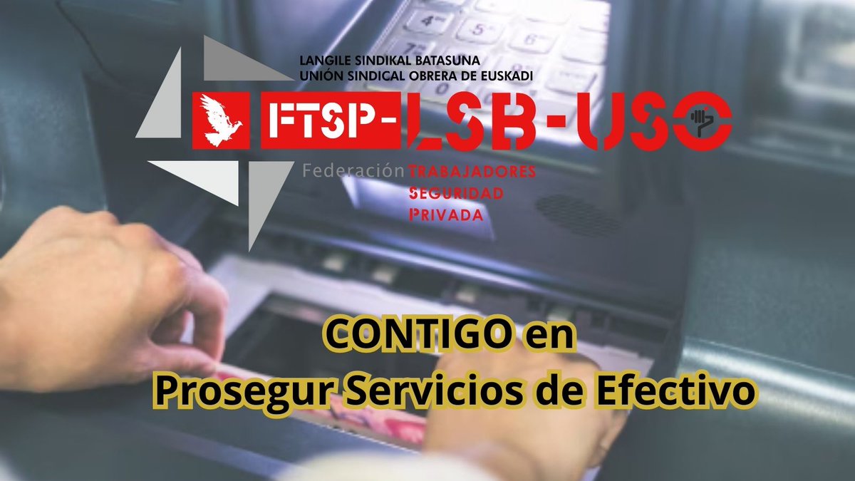 LSB_USOEuskadi's tweet photo. 🗳️Seguimos contigo en la empresa Prosegur Servicios de efectivo en #Bizkaia tras el apoyo de la plantilla al #sindicato LSB-#USOSinDuda con nuestra responsabilidad como una de las primeras fuerzas sindicales en el sector de #SeguridaPrivada en #Euskadi
🔽
https://t.co/sW2xRQ4VxG https://t.co/4v1zsf9a1L