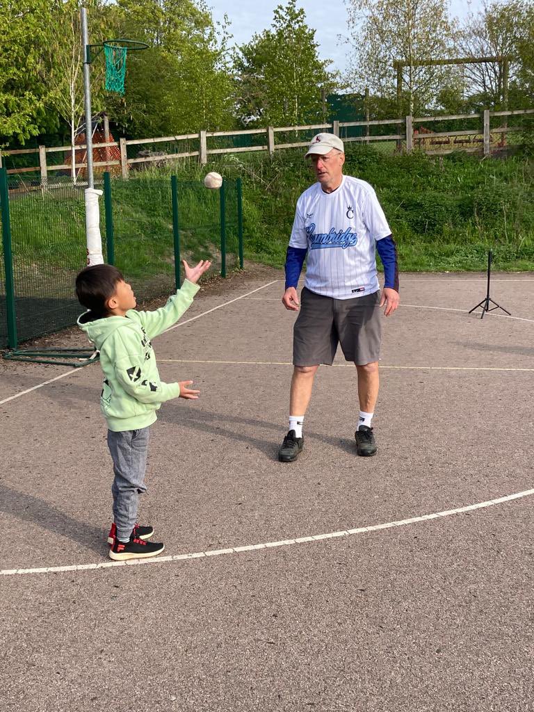 Baseball Club in ‘full swing’ this morning! Thank you to Mr Adams from <a href="/CambsBaseball/">Cambridge Baseball</a> and Mrs Baker for their hard work. #ChallengeIsKey