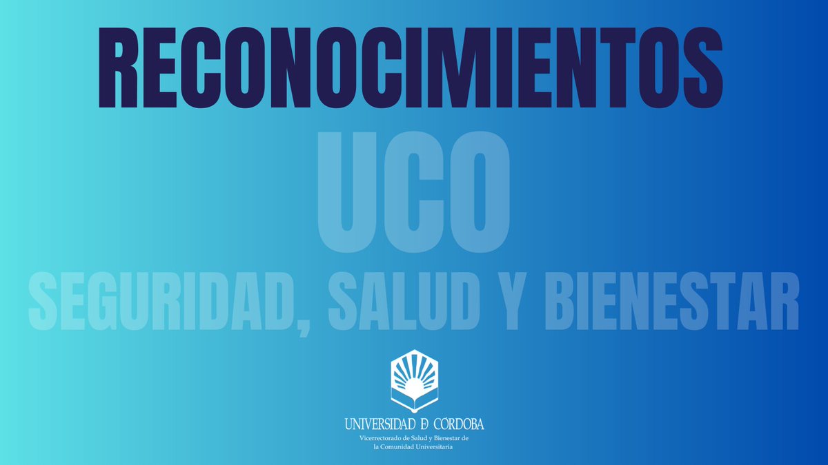 UCOSaludBienest's tweet photo. Y en la que entregamos los primeros RECONOCIMIENTOS “UCO-SEGURIDAD, SALUD Y BIENESTAR”. @a_sancheztoledo y @isalcedoleal por su trayectoria profesional en seguridad, salud y bienestar  @VeterinariaUCO por sus buenas prácticas preventivas. El Centro Intergeneracional, accésit. https://t.co/vfm3tG1pfs