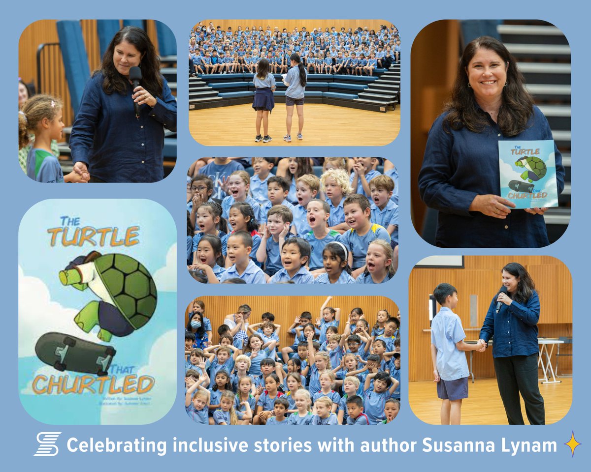 dbis_lib's tweet photo. Book Week was a celebration of inclusive stories and what better way to launch the week than with @susannalynam reading her book, #TheTurtleThatChurtled. Primary students then used the book as inspiration for the Big Award for Writing,  creating their own versions of the story. https://t.co/5IKb6vsIIk