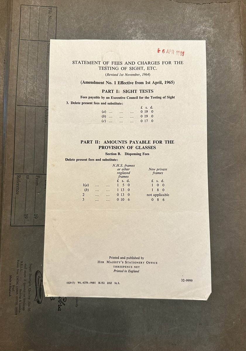Trawling old LOC archives and found this gem. Not quite as flashy or complex as vouchers at a glance (available online and in OT) 😉<a href="/The_AOP/">The AOP</a> <a href="/OptometryToday/">@OptometryToday</a>