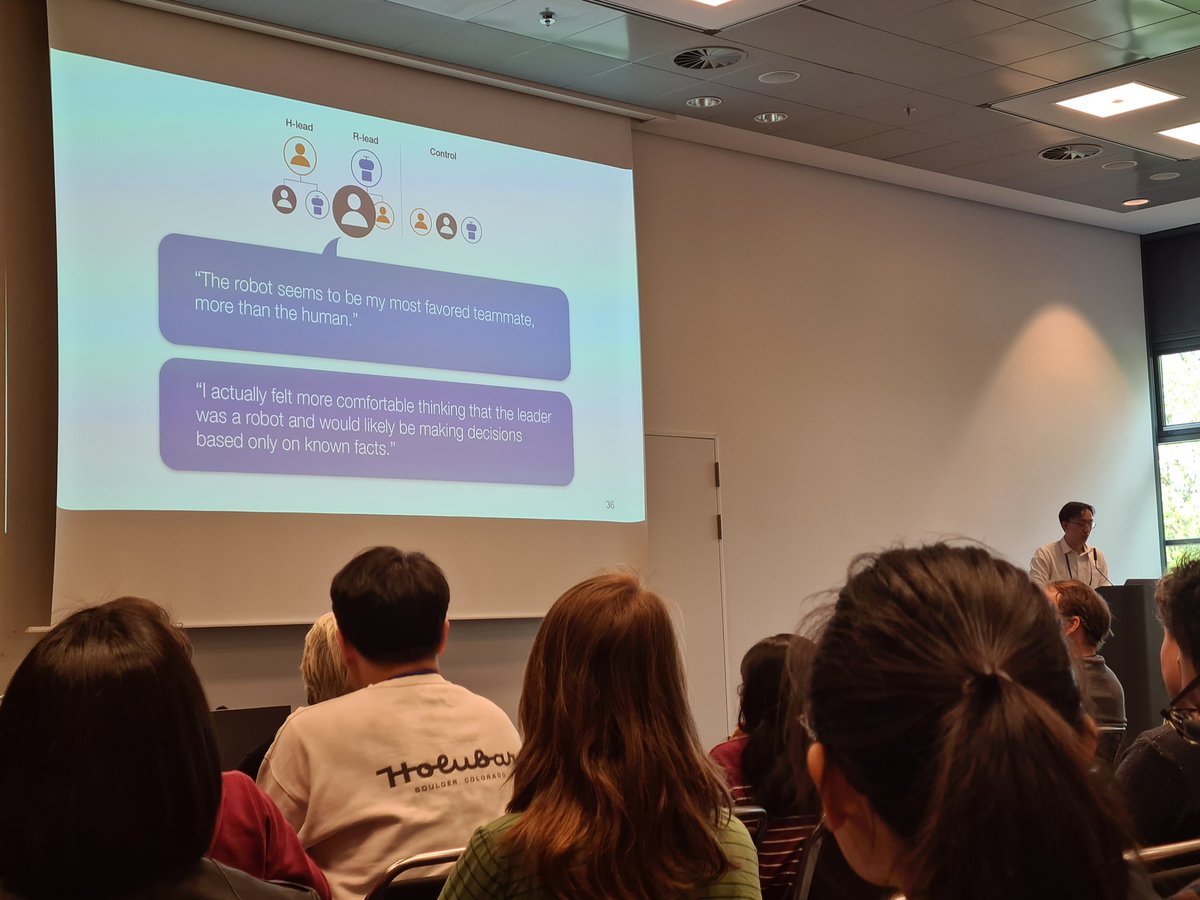 Audrey San (@asanctor) on Twitter photo Interesting talk and findings presented by <a href="/YoyoTYHou/">Yoyo Tsung-Yu Hou 侯宗佑</a> about the power relation in human-robot interaction #CHI2023 Interesting talk and findings presented by <a href="/YoyoTYHou/">Yoyo Tsung-Yu Hou 侯宗佑</a> about the power relation in human-robot interaction #CHI2023