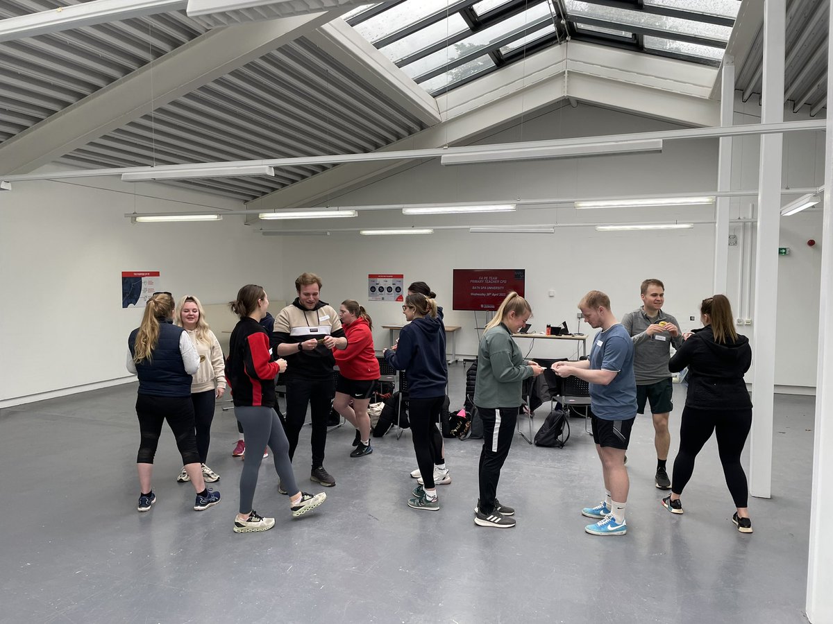 vphalsall's tweet photo. A fabulous day working with friend and colleague @bjmerry supporting @bathspa_soe Primary PGCE cohort
✅ Holistic Development
✅ Learning Through Games
✅ WAGOLL
✅ Values based learning
#PE #PlayExplore 😁 https://t.co/ffqrO7SAM5