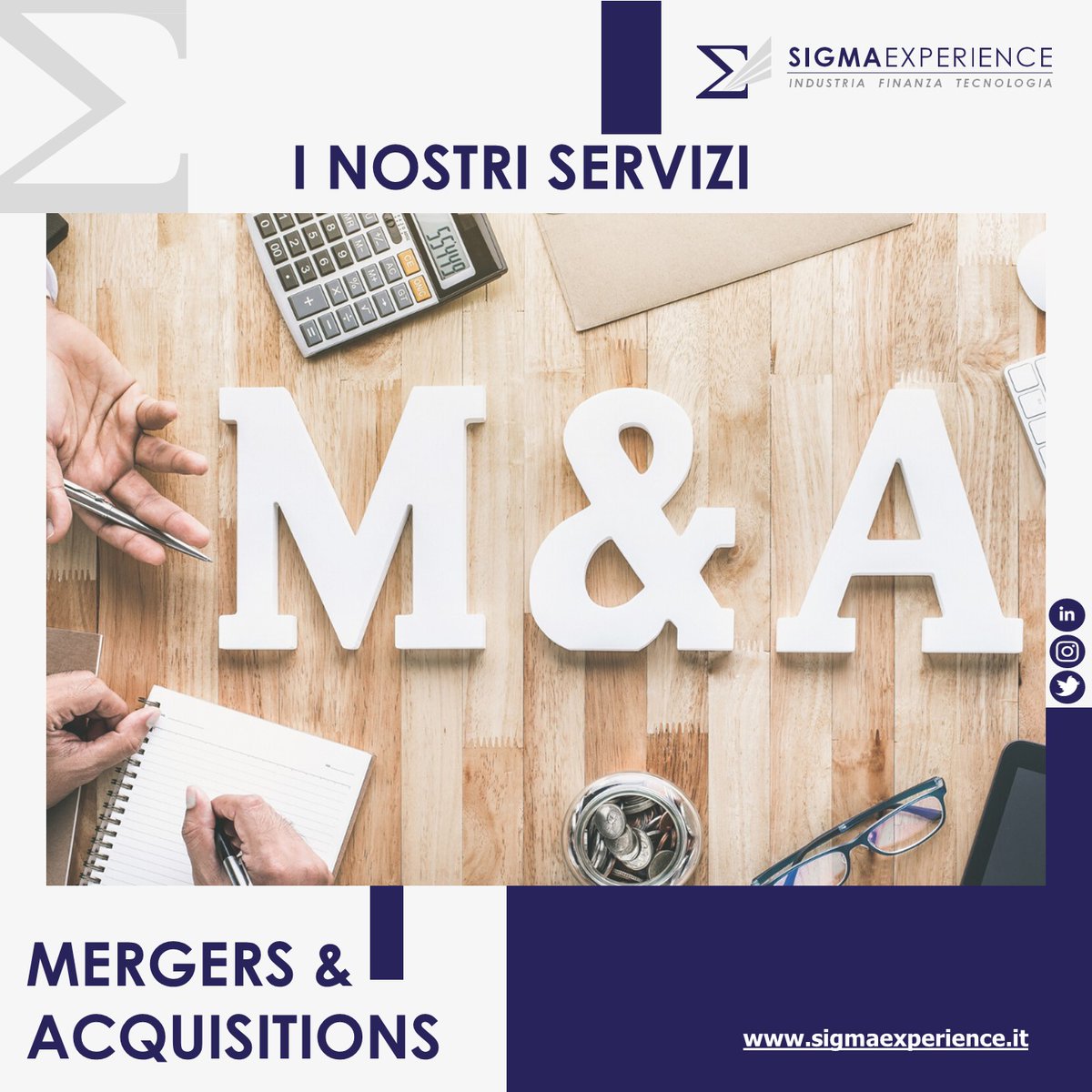 sigmaexperience's tweet photo. ✒ Sigma Experience ti aiuta a definire la strategia migliore per ottimizzare la tua azienda. Definizione di operazioni straordinarie, acquisizione di partecipazioni societarie o rami d’azienda, fusione, scissione o riassetto. 
📍https://t.co/4fLZ1VMPPR… https://t.co/GOzvjlKJ51