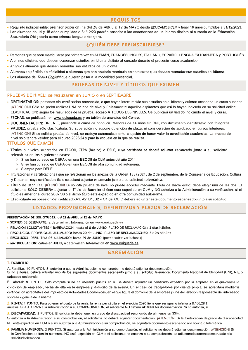 eoiguada's tweet photo. ADMISIÓN NUEVOS ALUMNOS 23/24. Plazo de solicitud: del 28 de abril al 12 de mayo https://t.co/sn4tWNTOIX