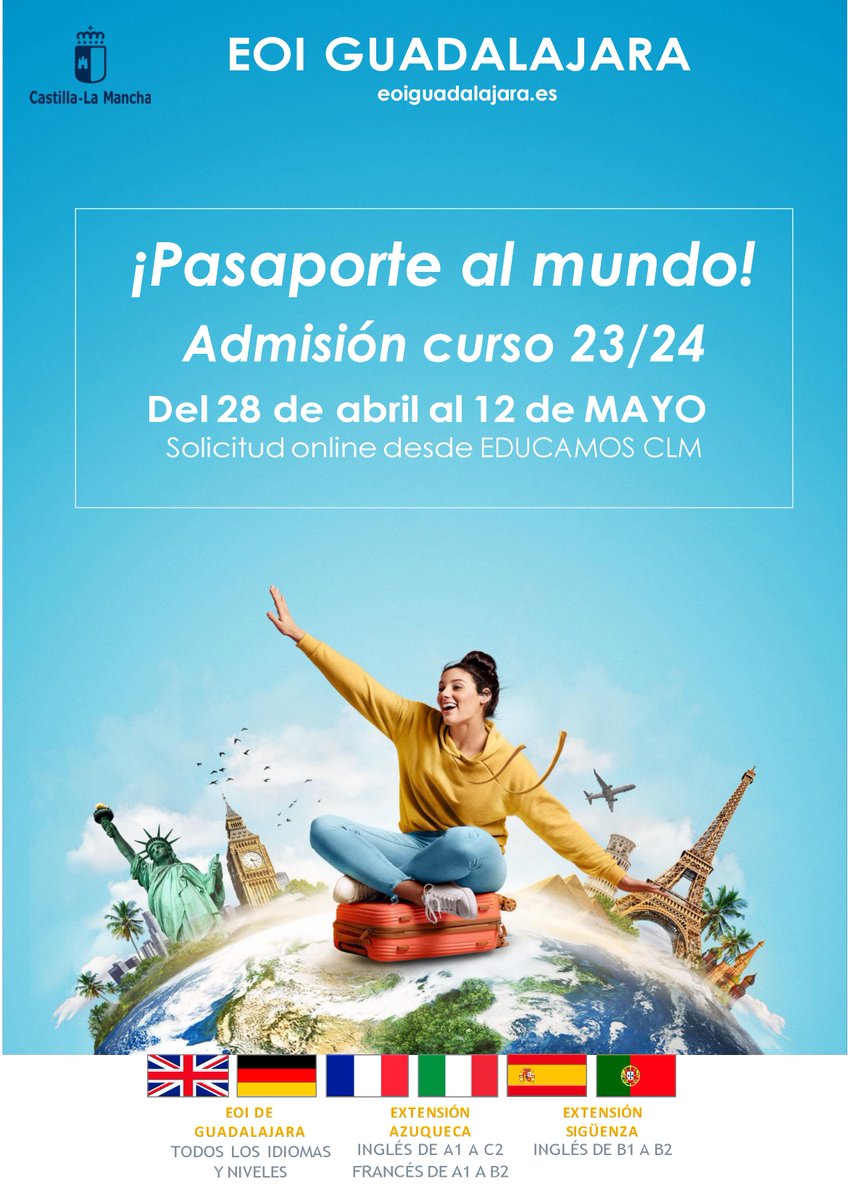 eoiguada's tweet photo. ADMISIÓN NUEVOS ALUMNOS 23/24. Plazo de solicitud: del 28 de abril al 12 de mayo https://t.co/sn4tWNTOIX