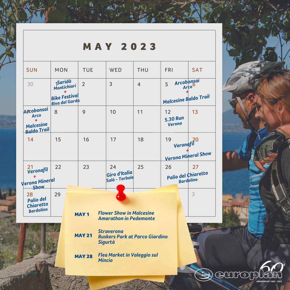 Libera la tua agenda, gli eventi di maggio sul #LagodiGarda sono imperdibili 😉👇🏻

europlan.it/eventi-di-magg…

#europlan #europlanstorie #lakegarda #gardasee #eventi #events #lagodigardadavivere #experiencelakegarda #erlebnisgardasee #consiglidiviaggio