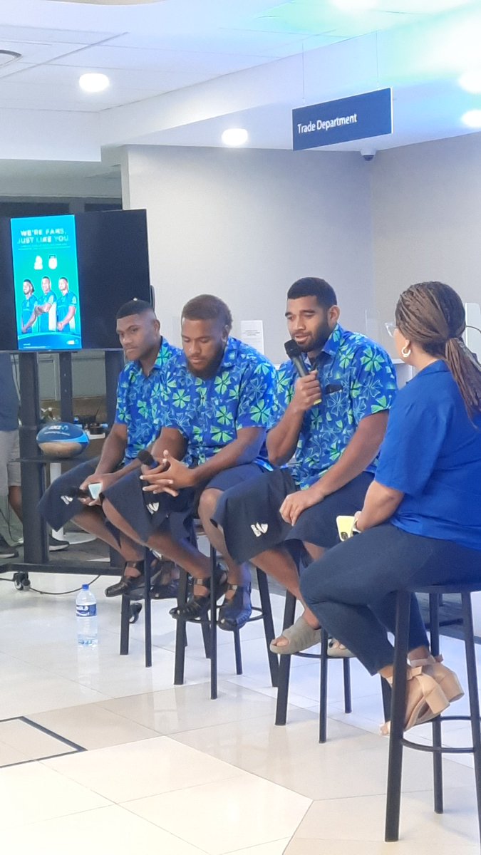 An evening with <a href="/ANZ_AU/">ANZ Australia</a> and <a href="/Fijian_Drua/">Fijian Drua</a> at ANZ Lautoka branch. #lifeafterrugby <a href="/SuperRugby/">Super Rugby Pacific</a> - vinaka Peni Matawalu, Tevita Ikanivere &amp; Ratu Meli Derenalagi.