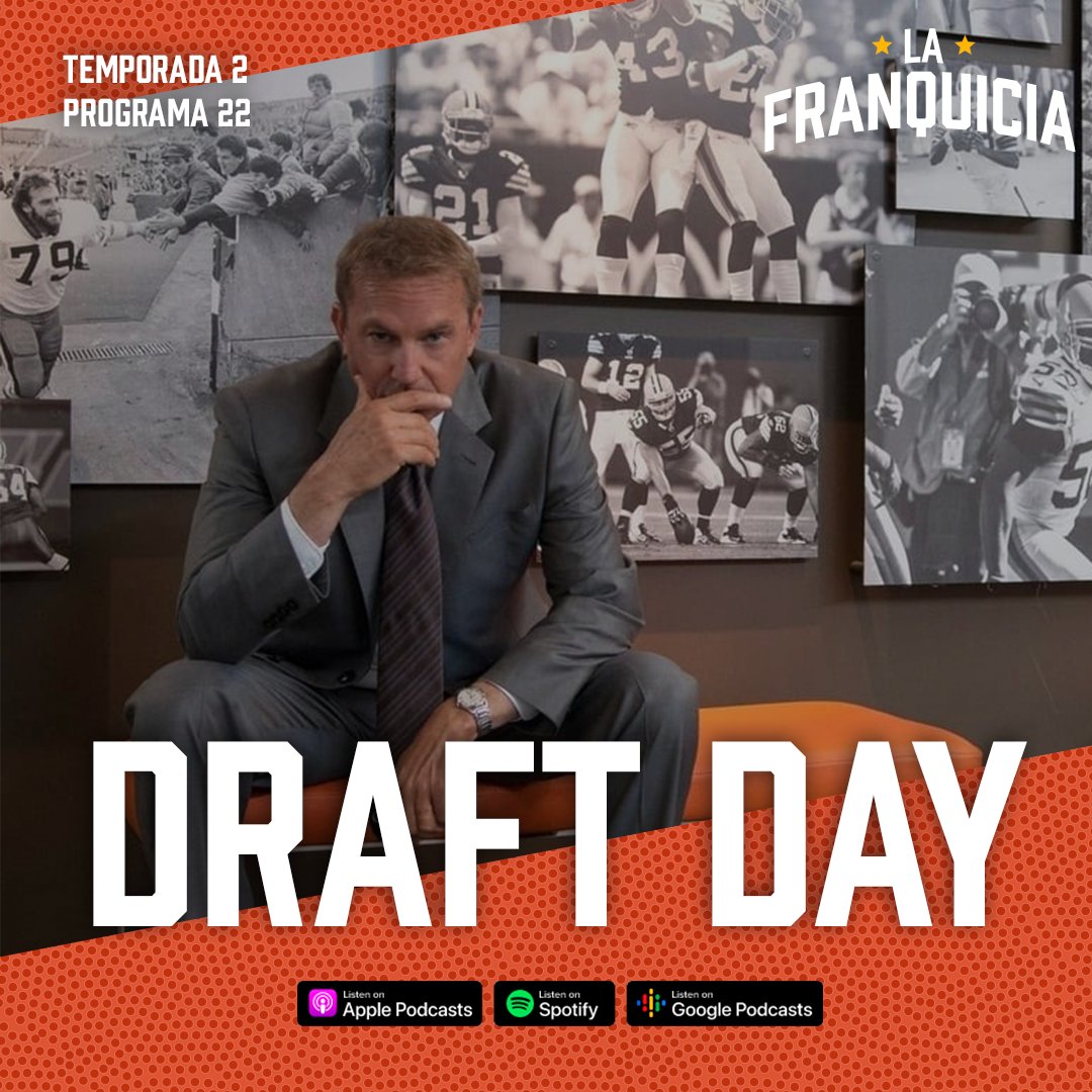Franquicia_Pod's tweet photo. 🚨¡Nuevo episodio!🚨
🎙️ A falta de unas horas para el #NFLDraft2023   analizamos una de las películas que mejor han representado esta ceremonia en el cine: Draft Day.
Kevin Costner da vida a Sonny Weaver Jr., GM de los Cleveland Browns, que se enfrenta a una gran decisión. https://t.co/Zd5E3e3OCq