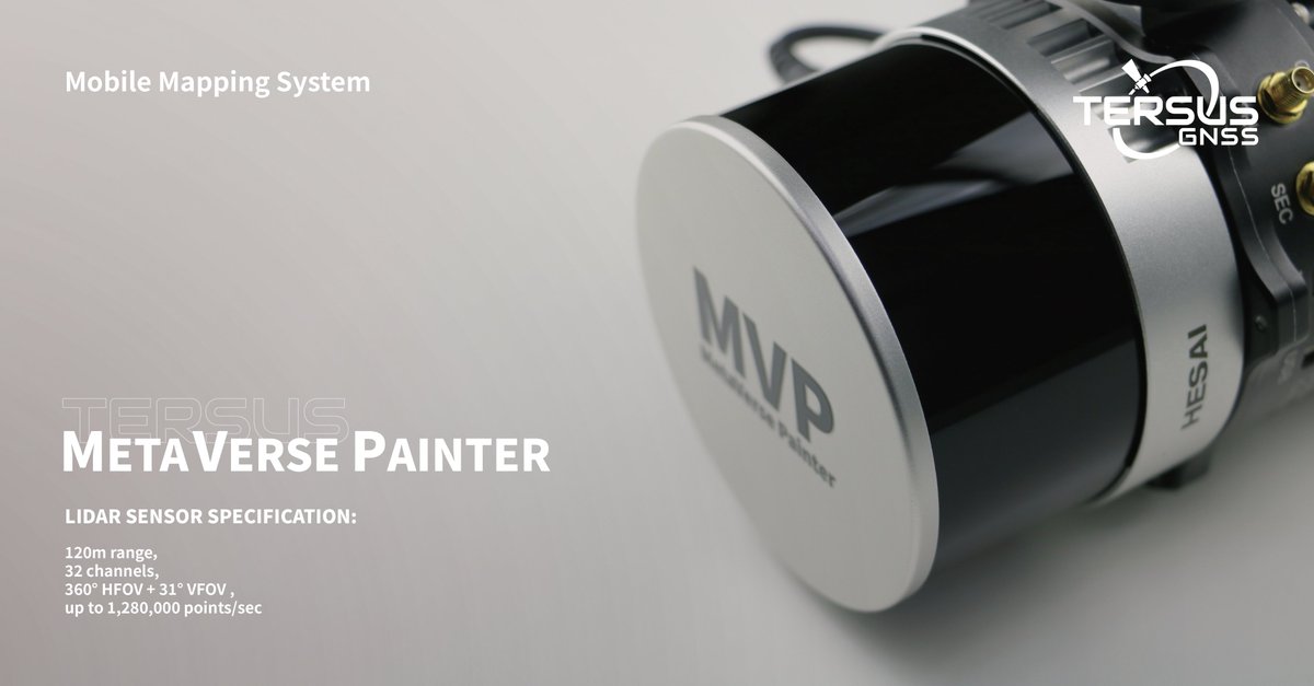 TersusGNSS's tweet photo. #Tersus #MVP is a comprehensive #mobilemappingsolution that consists of a #GNSS system, a built-in #lMU, a survey-grade camera, and a powerful #post-processing software with a simple "one-click" workflow.
Wanna Paint your own #MeraVerse, let's give it a try!🤩🥰 https://t.co/YeiOps4JFd