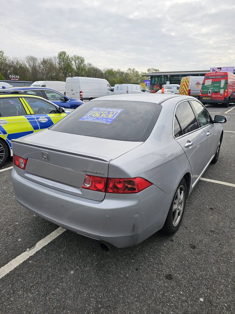 Out today as #RP11 first stop of the day was this car on the #M1.

Flagged as an <a href="/OpTutelage/">Operation Tutelage</a> marker, despite the warning the driver still didn't insure it so its now continuing the rest of its journey on a recovery truck!