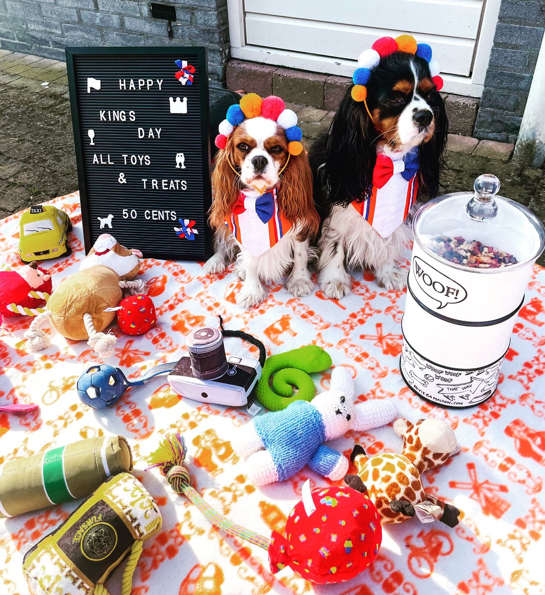 Marijscheepens's tweet photo. Wij zijn er klaar voor 🔴⚪️🔵🟠 
Kate en Maddi 
#kleedjesdag #Koningsdag2023 #kingsday #koningsdag @WNLVandaag  @omroepbrabant  @ED_Regio @telegraaf @De_Loop https://t.co/261fNYfYpY