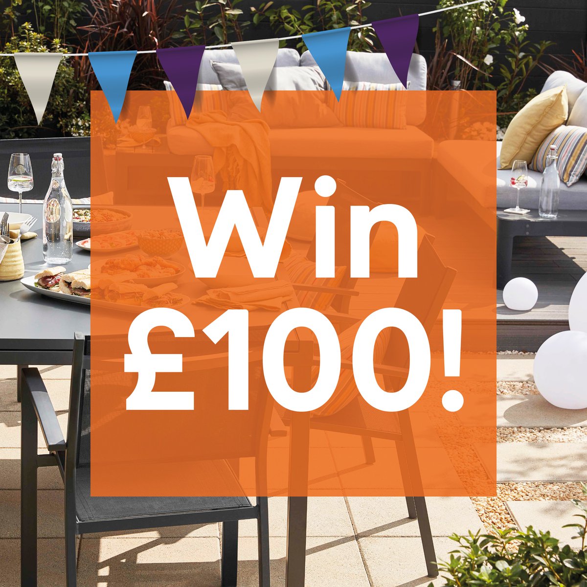 Want to win a  £100 gift voucher to spend on a garden party? 

To enter: 
1️⃣ Follow @bandq
2️⃣ Like this post​
3️⃣ Tag 3 friends that you'd invite!​
P.S. For an extra entry retweet this post! ​

Prize draw closes 4th May 2023 at 11:59pm. Ts&amp;Cs apply – bit.ly/3oMFurS