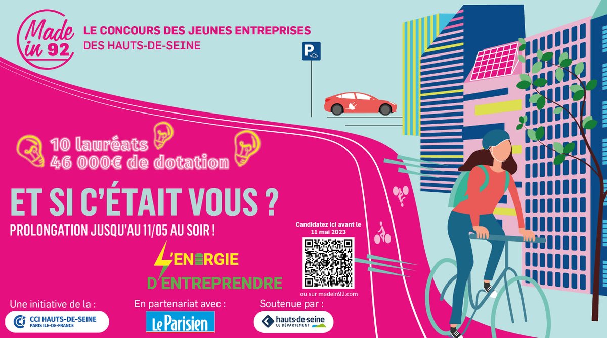 CCI_92's tweet photo. 📌📅[ÉVÉNEMENT] #Prolongation des inscriptions #Madein92 | Vous pouvez vous inscrire jusqu’au 11 Mai 2023 
🚨 Attention, il vous reste 2 semaines ! 
Inscription 👉 https://t.co/GXvb03LSfi
#entrepreneuriat #transitionénergétique #developpement #startup #entreprise #innovation https://t.co/7gPTfmf82S