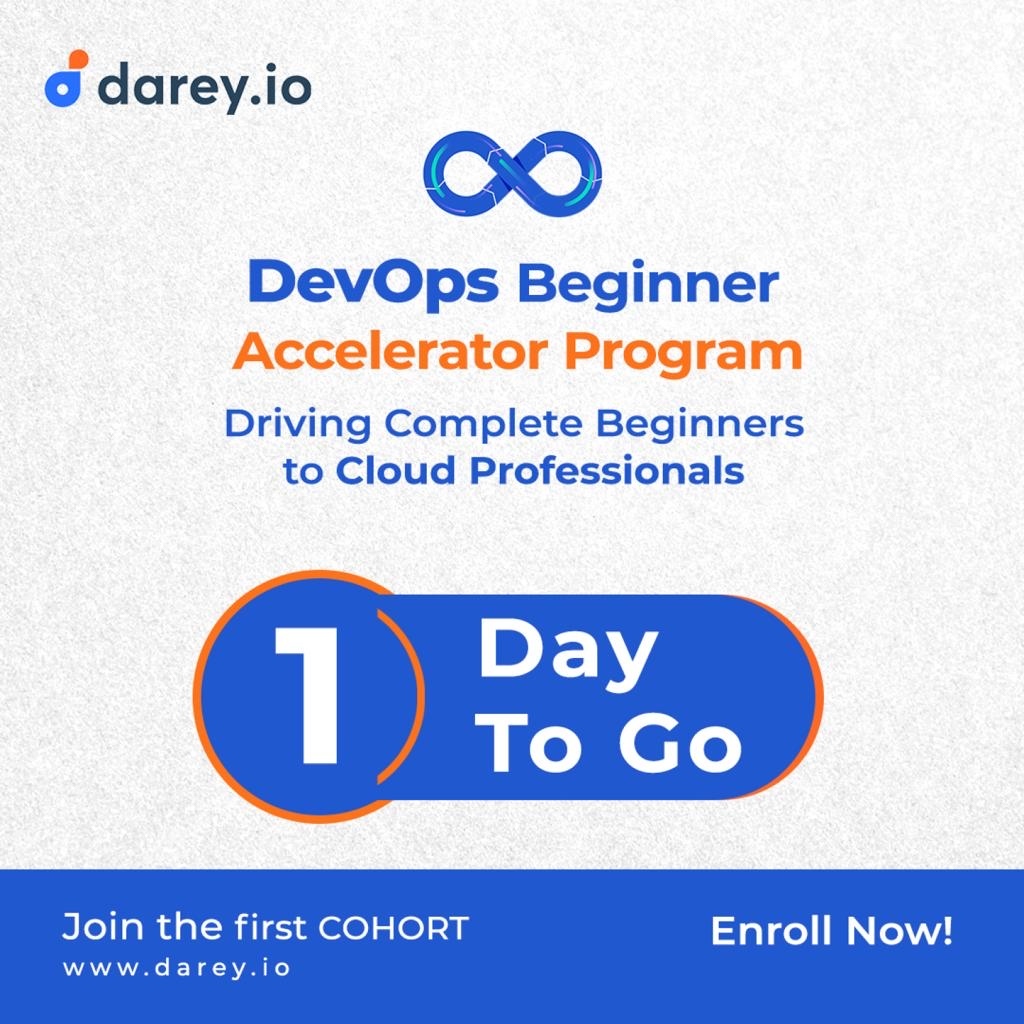 darey_io's tweet photo. The difference between https://t.co/36K3Edu03O and other platform is the hands-on experience, mentorship and sense of community our students feel.
Ready to stop procrastinating ?
Send a DM now.
A new cohort starts tomorrow π
#DevOpsMasterClass
#DevOpsCertification https://t.co/seKhqRpUUp