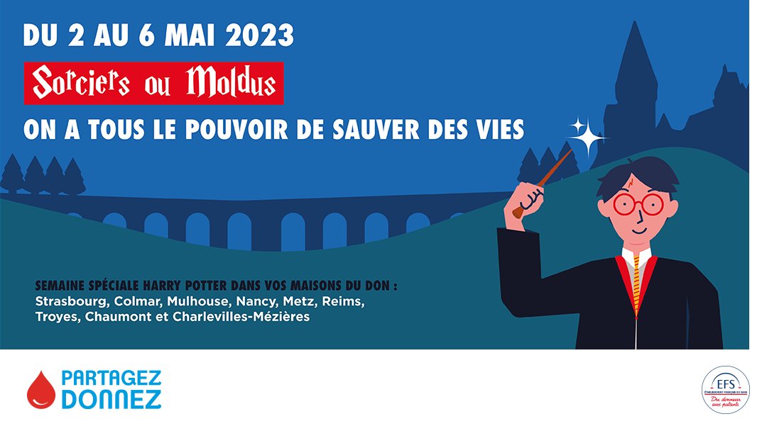 Pas besoin de baguette magique pour sauver des vies en Grand Est. ✨ 

#HarryPotter #DonDeSang