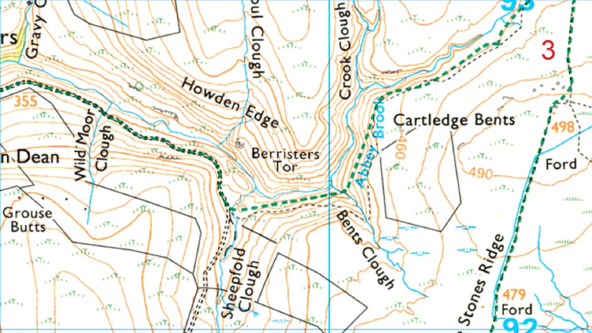 fellrunningguid's tweet image. Navigation Task:

Locate the feature shown in the photo on the correct map.
Where was the photo taken from and what are we looking at?

(video answer tonight for Patreon subscribers)
#mapreading #peakdistrict #contourlines