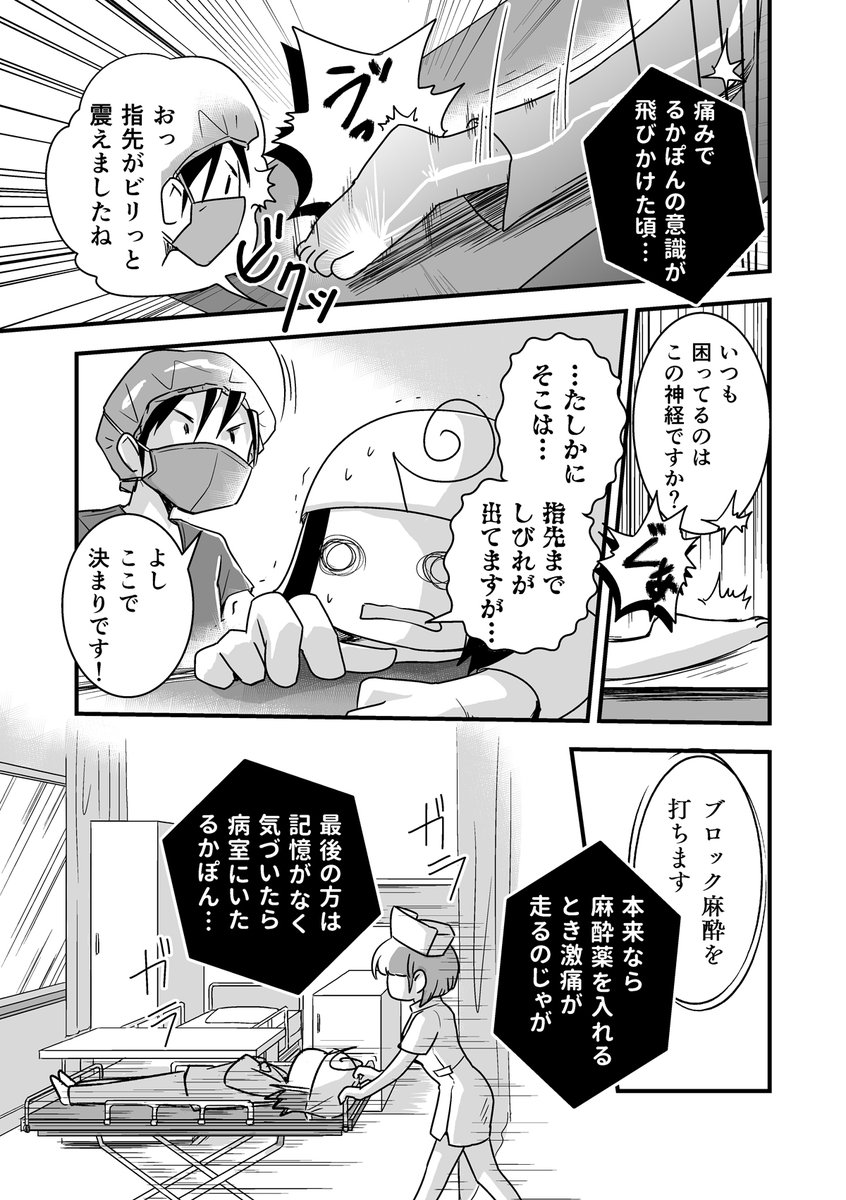 コミケがきっかけで腰が死んだ話。第14話
(腰痛トラブル漫画）

注射の中で一番痛いとされる神経根ブロック注射を打つことになった話-3/5

#漫画が読めるハッシュタグ #エッセイ漫画 https://t.co/t1ODTcpjTT