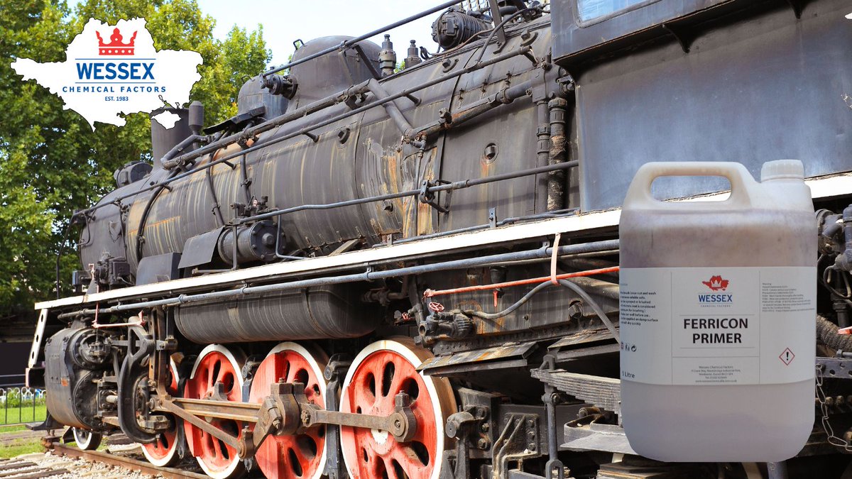 Wessexchemicals's tweet photo. #Ferriconprimer #Steamrailway #rust #treatrust #vintagecar #stoprust #rusttreatment Our Ferricon Primer is popular with vintage car restorers and steam train engineers! It's a rust converting liquid, simply paint on to rusted metal to stop rust in its tracks (pun intended!). https://t.co/3qmHn1CF6u