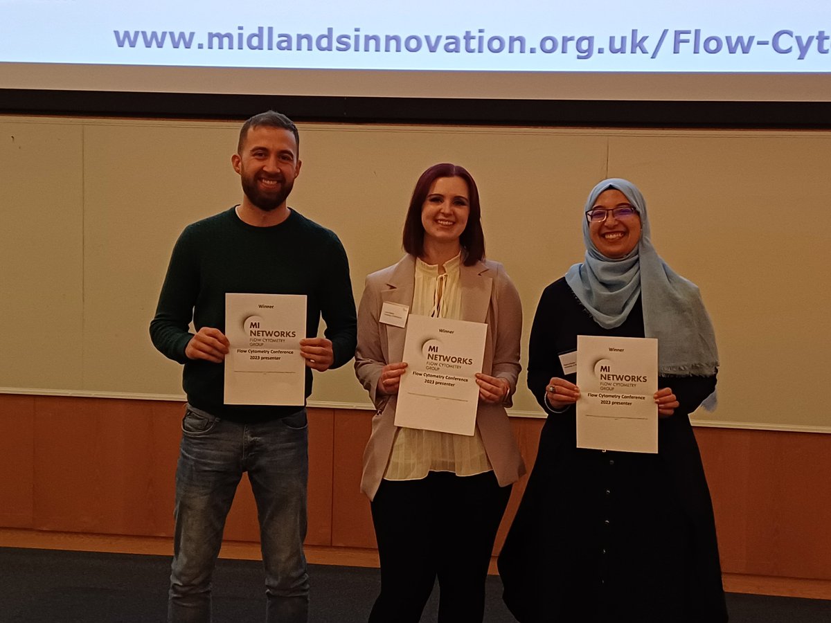 Congratulations to the 6 winners of the best oral and poster presentations yesterday at #MIFlow2023 

Giving opportunities for ECRs to share their knowledge, gain presenting experience &amp; #skills is a big part of what we do to support career progression

#flowcytometry #MIpeople