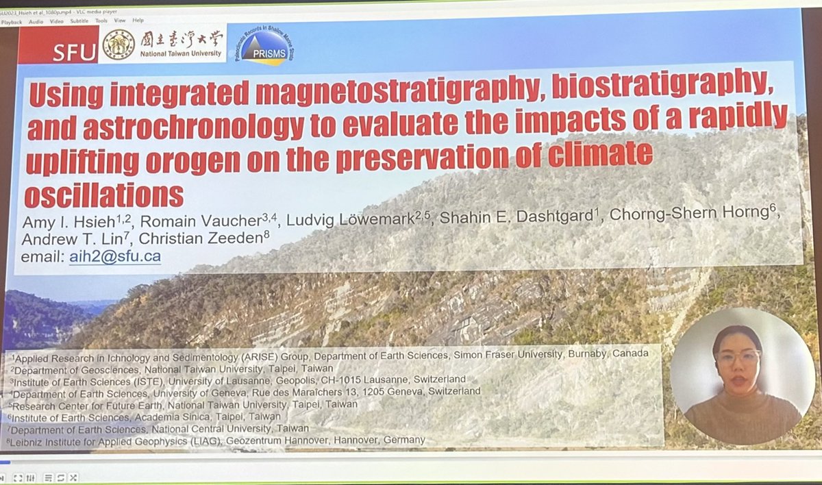 Invited talk on Milankovitch cycles as preserved in a foreland basin in Taiwan in our session on integrated stratigraphy this morning at <a href="/EuroGeosciences/">European Geosciences Union</a> #climatechange #geology <a href="/SDashtgard/">Shahin Dashtgard</a>