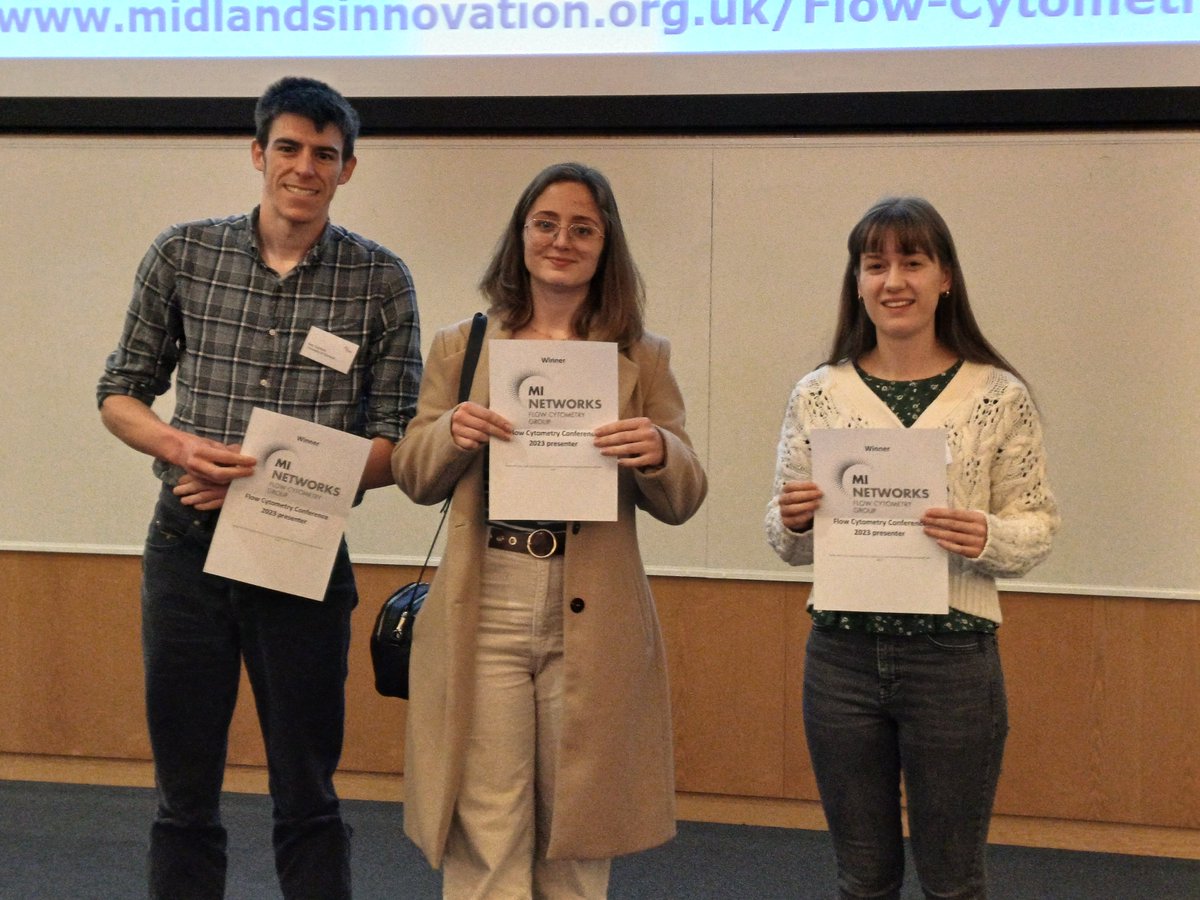 miflowgroup's tweet photo. Congratulations to the 6 winners of the best oral and poster presentations yesterday at #MIFlow2023 

Giving opportunities for ECRs to share their knowledge, gain presenting experience &amp; #skills is a big part of what we do to support career progression

#flowcytometry #MIpeople https://t.co/UJ2QNTX60E