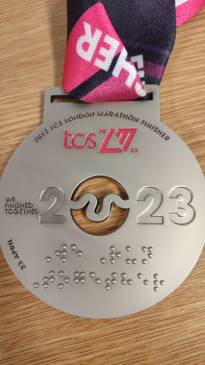 LochsidePS's tweet photo. We had a challenge yesterday to decode what was written on Mrs Patonβs medal from the London Marathon. We used the Braille alphabet to work out that it says, βWe run togetherβ #P4Robin #LochsidePS #LondonMarathon #WeRunTogether https://t.co/d1Hu8Gm9cQ