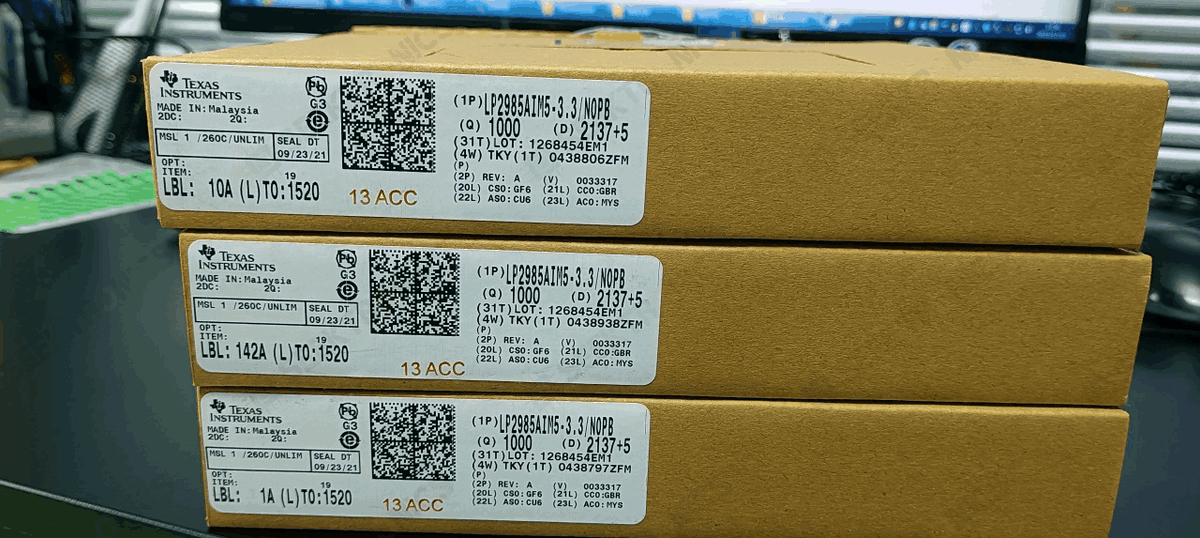 Today's delivery:LP2985AIM5-3.3NOPB

Inquiry: sales@seektronics.com
Find more: seektronics.com
=======
#texasinstruments
#electronics
#semiconductor
#semiconductors
#semiconductorindustry
#electronicsmanufacturing
#powerelectronics
#components
#electroniccomponent