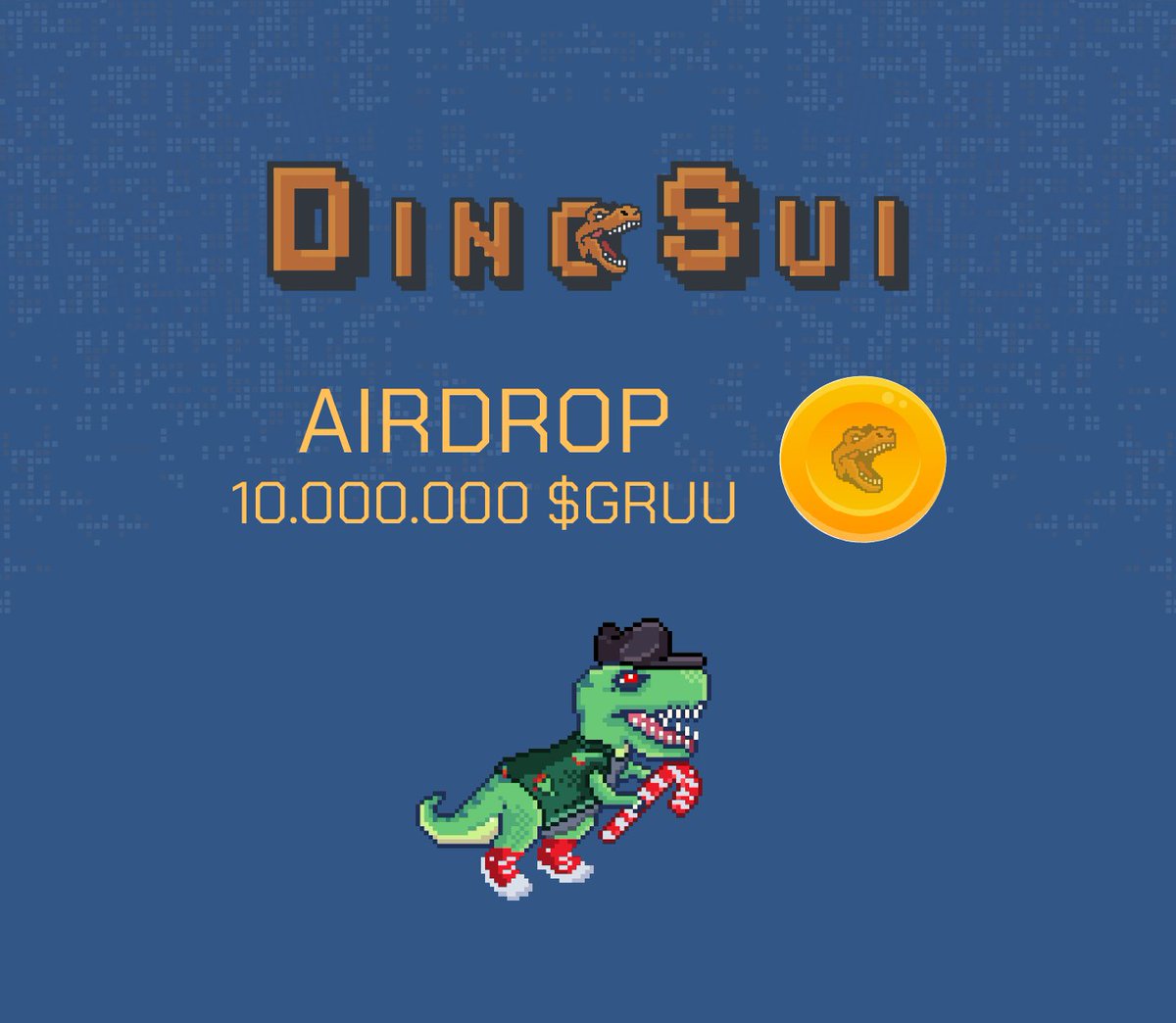 DinoSui Super Airdrop
🎁10.000.000 $GRUU 🎁
Claim DinoSui OAT to receive$GRUU Token when DinoSui is live on Sui Mainnet.
1 DinoSui OAT = 100 $GRUU
Join now: galxe.com/DinoSui/campai…
LFG #DinoS #NFT #Sui