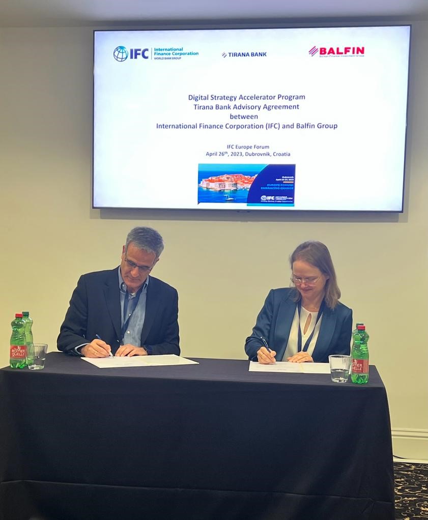 IFC_ECA's tweet photo. 🤝We are welcoming @TiranaBank, part of #BalfinGroup, as a new member of our #DigiLab acceleration program.
The goal of #DigiLab is to boost the #digitaltransformation of financial institutions with practical knowledge and tools.
🔎Read more: https://t.co/LMLOrBzNQw https://t.co/KWoOvlhY18