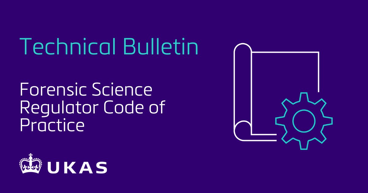 UKAS's tweet image. 📢 As forensic services transition to the statutory Forensic Science Regulator Code of Practice (the Code), this UKAS Technical Bulletin provides further information on this process.
Read more here: ukas.com/resources/tech…
#Forensics #CodeOfPractice