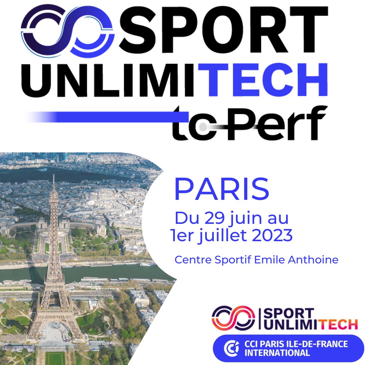📆 Du 29 juin au 1er juillet 2023, exposez à @SportUnlimitech to Perf, le 1er #forum de la filière #SporTech à Paris !

🤓 Au programme : conférences, ateliers, animations, expositions et #networking 🤝

Réservez votre stand 👉 bit.ly/3H48hhS