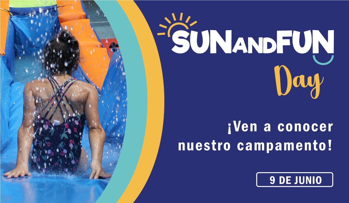 🆂🆄🅽 🅰🅽🅳 🅵🆄🅽 🅳🅰🆈!  ☀️

Ven a conocer nuestro campamento en una tarde repleta de actividades.  

🛝 Tobogán de agua gigante 
🧗 Actividades multiaventura 
💦 Juegos con agua  

y muchas sorpresas más.  

📝 Reserva tu plaza: bit.ly/SunAndFunDay
