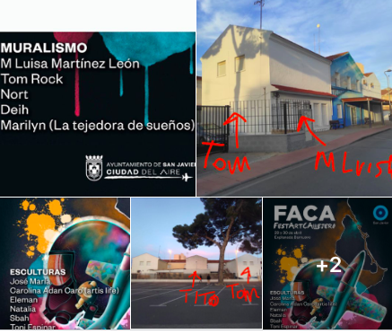 MLuisaMartLeon's tweet photo. Todo preparado para participar este fin de semana en el Festival de Arte Callejero de San Javier (FACA) , junto al parking del cine de verano, en Santiago de la Ribera, Murcia , el cartel completo, pintamos mural #Tomrock, #Nort, #Deith, #Tejedoradesueños y yo 😊 y https://t.co/7GNraNXDGJ