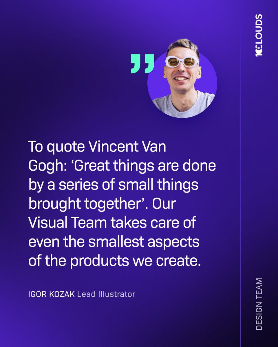 10Clouds's tweet photo. Happy #DesignersDay! Discover the different design specialisms and the team members that make up the Design Dream Team at 10Clouds. Read our latest blog post to learn why each of them plays an essential role in building an outstanding digital product. 🎨💎#designthinking https://t.co/GLnp7Q0etm