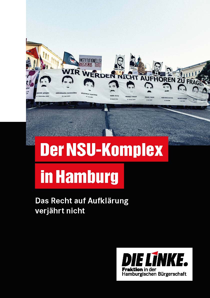 Alle reden über die #Grünen, Fraktionszwang und Miriam Block. Worum es eigentlich geht, steht in unserer 60-seitigen Broschüre "Der NSU-Komplex – Das Recht auf Aufklärung verjährt nicht": linksfraktion-hamburg.de/nsu-komplex/ Lesen!
#Hamburg #NSU #Terrorismus #Aufklärung #Polizei #PUA #hhbue