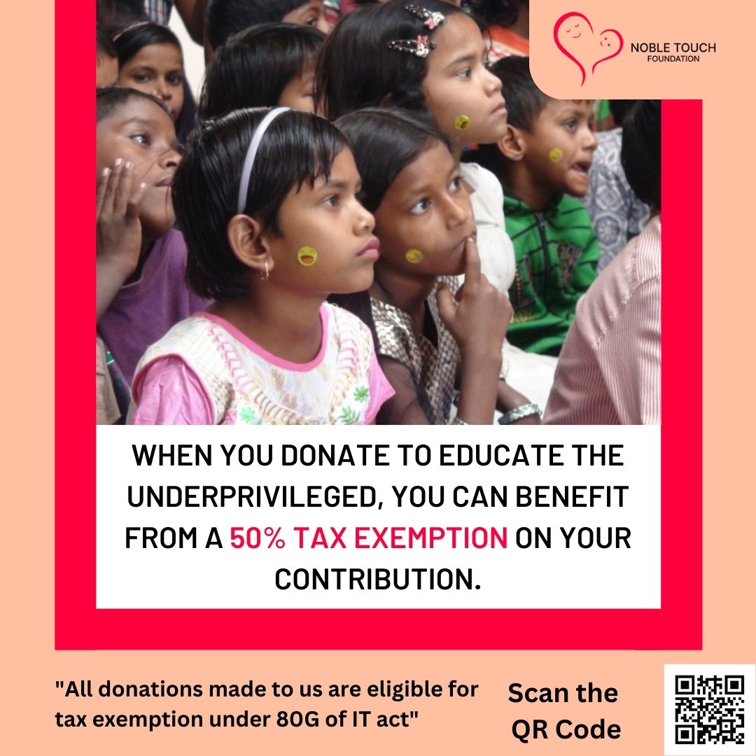NobleTouchF's tweet photo. Donation to Noble Touch Foundation is now eligible for tax-deduction.
#NobleTouchFoundation #taxexempt #charity #giveback #taxexemption #givingback #taxdeduction #TaxExemptDonations
#GiveBackAndSave #CharitableGiving
#DonateAndDeduct #TaxBenefits
#SupportNGOs #MakingADifferen https://t.co/jfYOYKb21Y