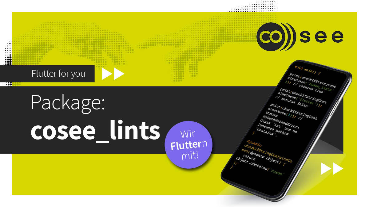 coseeaner's tweet image. Coden ohne Linter? Niemals! 🛑 Programmcode ist eine eigene Sprache mit  vielen Ausdrucksweisen. Tools wie #Linter helfen  dabei, Fehler zu vermeiden &amp;amp; die Formatierung zu verbessern. Das #Flutter-Package cosee_lints bietet saubere Regeln für #Dart 👉 bit.ly/3LAztXW
