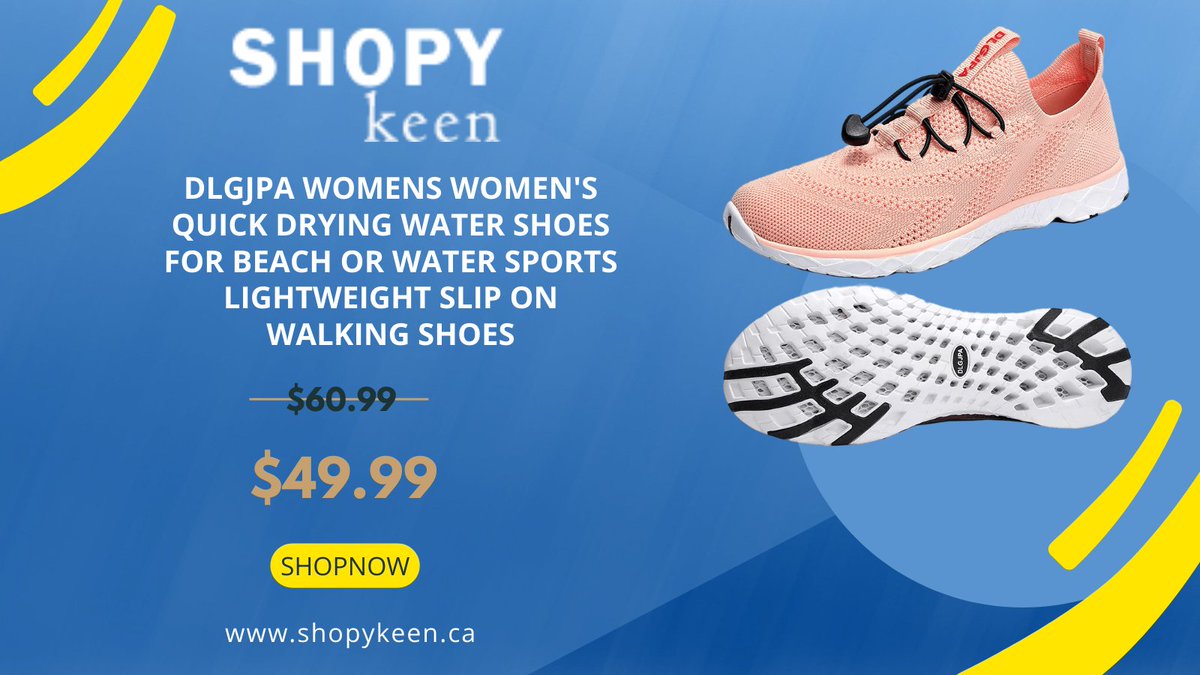 The DLGJPA Women's Quick-Drying Water Shoes are perfect for all water sports and beach activities. 

Shop Now - shopykeen.ca/product/dlgjpa…

#waterproofshoes
#beachshoes
#watersports
#quickdry
#sliponshoes
#comfortable
#lightweight
#summerfootwear
