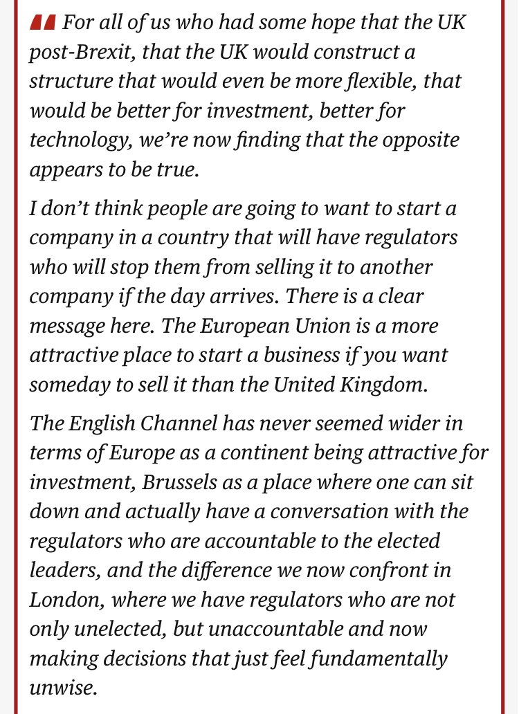 A president at Microsoft spells out why post-Brexit Britain is a terrible place to start a company. This will resonate widely. We so easily forget that Microsoft is one of the world's largest firms, and thus enormously influential. (Via the Guardian Live Blog.)