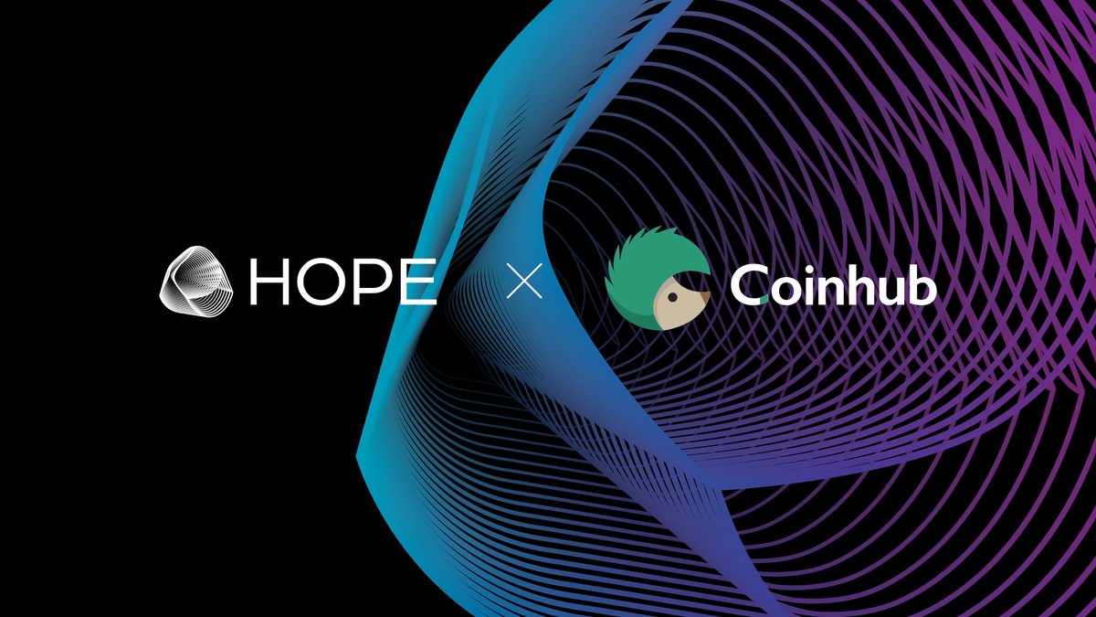 🤝New Partnership : #HOPE X @Coinhub_Wallet $HOPE and $LT are now listed on Coinhub Wallet. More collaborations will come soon! Coinhub is a multi-chain decentralized wallet serving the DeFi ecosystem, which has integrated 50+ networks and has cooperated with 2000+ DApps.