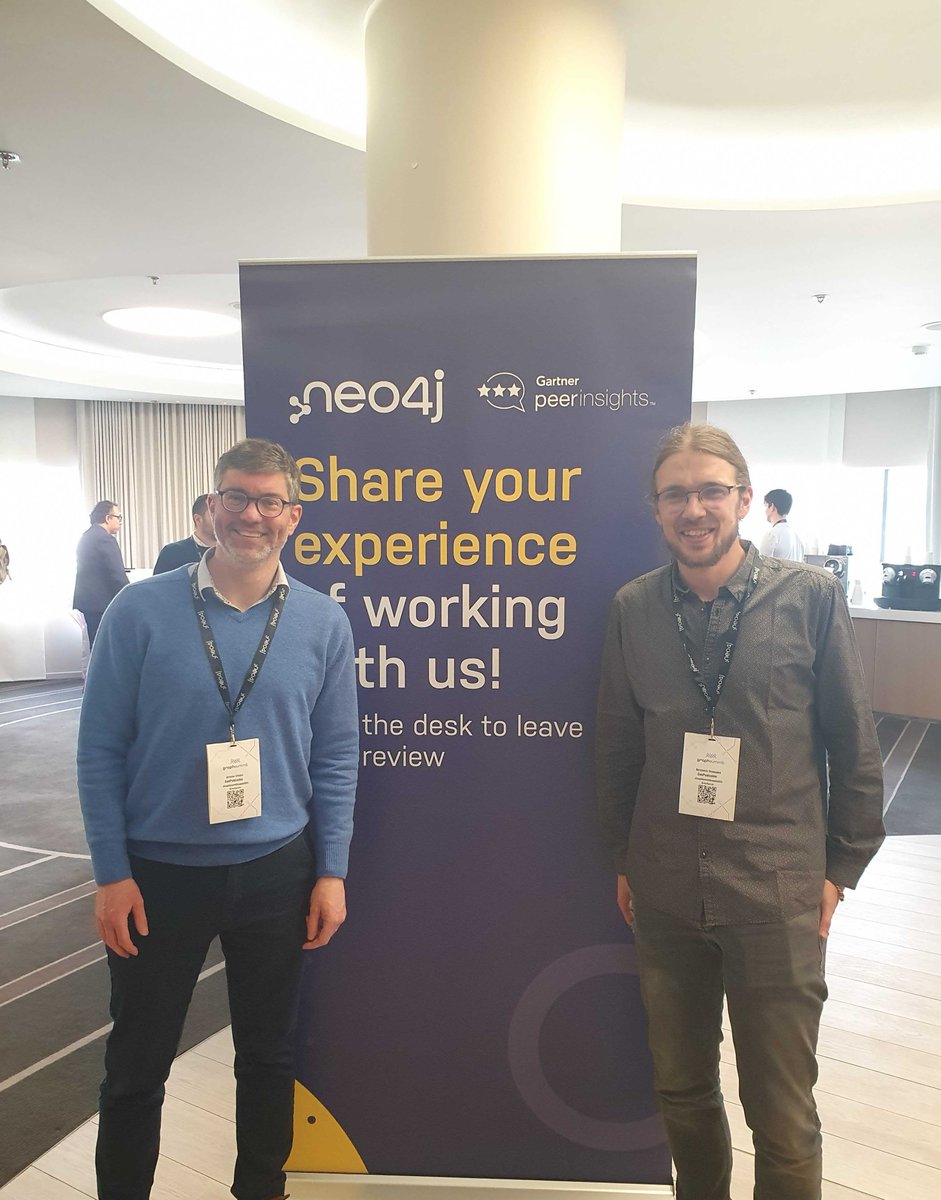 GeoPostcodes's tweet image. ✨Exciting news are coming! 

Our data experts Jerome and Benjamin attended the @neo4j  Graph Summit this week.  

They are now exploring the potential of Graph databases to develop future #GeoPostcodes products.  

Stay tuned to learn all about our new product launches 👀