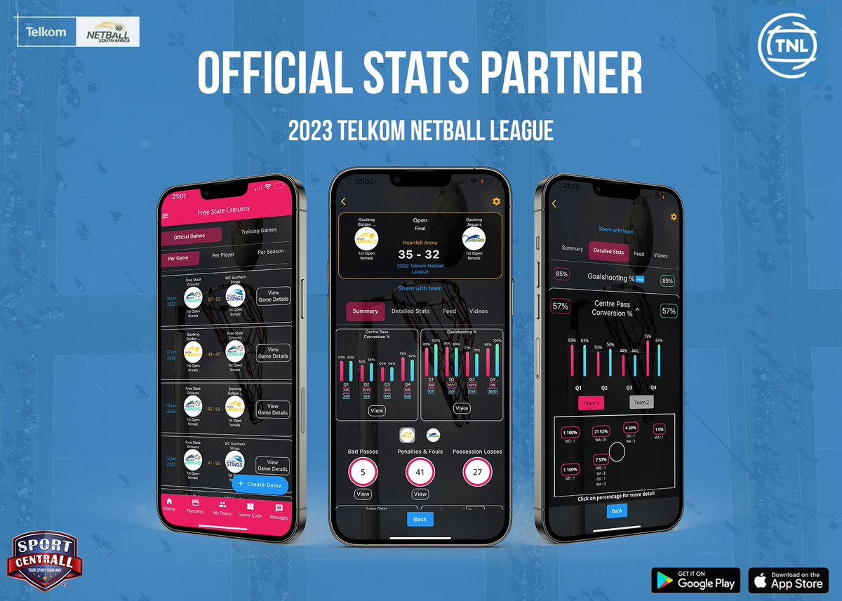 SportCentrAll's tweet photo. The 2023 Telkom Netball League in South Africa kicks off today!! We are thrilled to be working with @Netball_SA as their official Coach stats partner for this prestigious tournament! 🏐🤗

Good luck to all the teams, players, coaches and officials! #TelkomNL https://t.co/weSHUczR2t