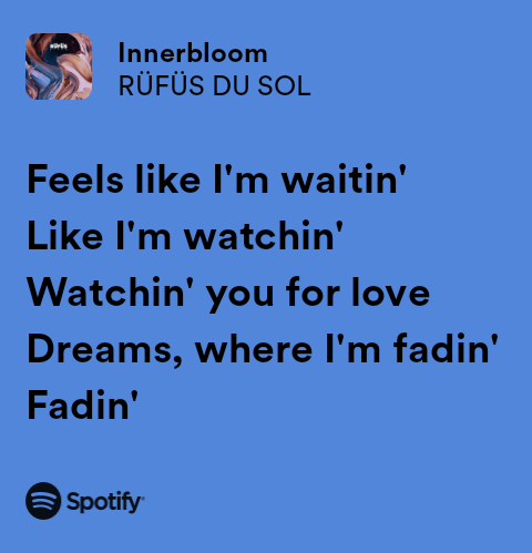 Sannymusicworld's tweet image. If you want me
If you need me
I'm yours ❤️ @RufusDuSol
Best Song ever 😁
#innerbloom #Spotify #music
#musicislife #Musikzeit #musik_
#RufusDuSol #rufus 
open.spotify.com/track/77kMHM0D…