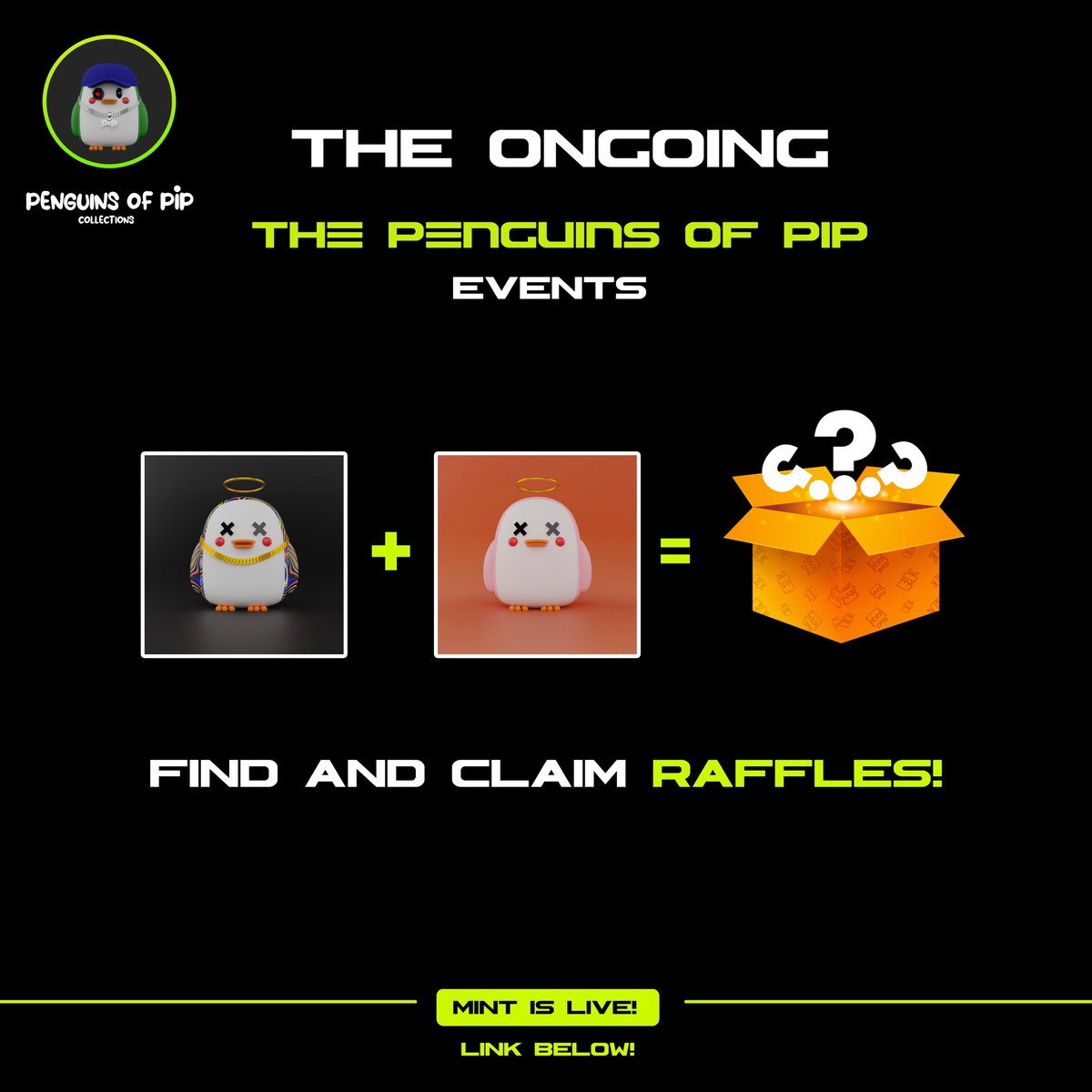 PenguinsPiP_'s tweet photo. ◼️ FREE NFT GIVEAWAY ◼️

Giving away x5 BNBats NFTs.
Burn them to get $RNB token airdrop.

To enter:
▫️Retweet, like and tag friends
▫️Follow @PenguinsPiP_ and @rektonbnb

Winners in 48 hrs.
#BSCGems #Airdrop #BNBChainNFTs https://t.co/6KuCGxUUoT