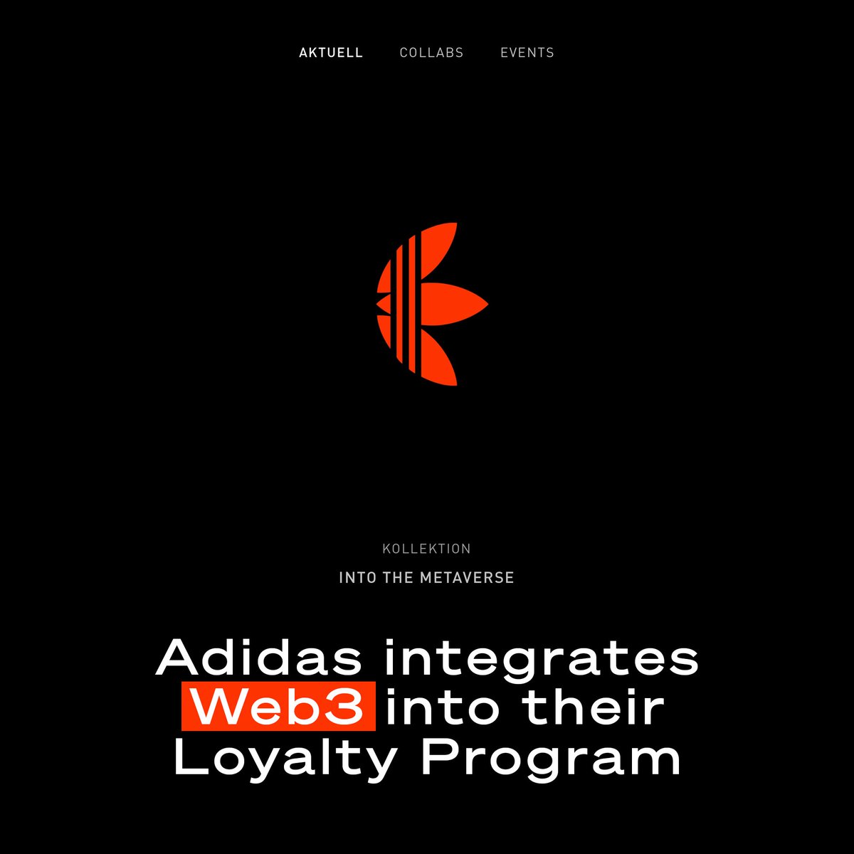 bernhard_eth's tweet photo. Adidas successfully integrates Web3 into its loyalty program. Here is how 👇 https://t.co/dCs6vdj22u